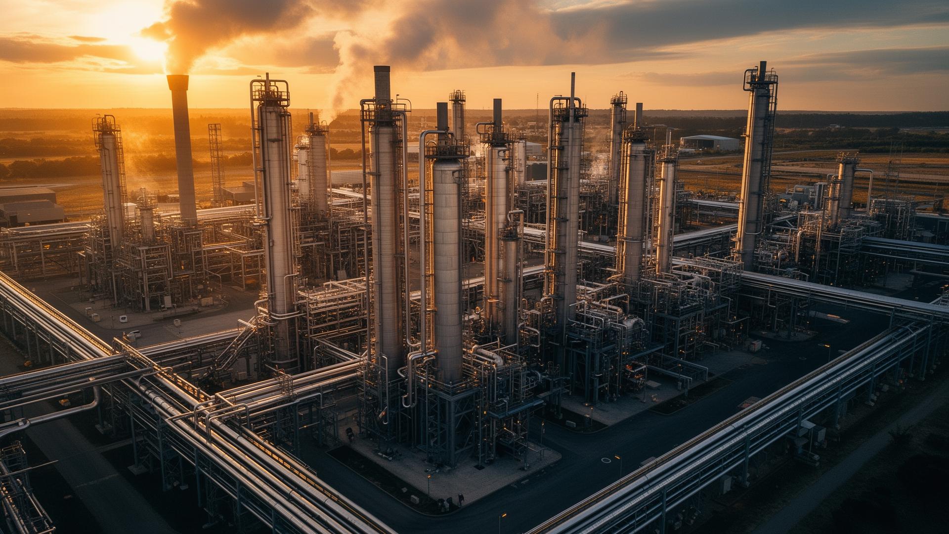 Industrial chemical processing plant